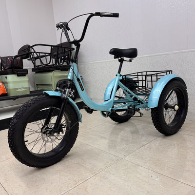 comprare Triciclo vintage a pedali con ruote grasse per adulti, doppio cestino, per tempo libero, shopping e trasporto merci online manufacture