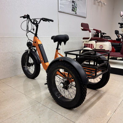 kupować Pomarańczowy terenowy elektryczny trójkołowiec E Podwójna swoboda na zewnątrz i do codziennego życia online manufacture