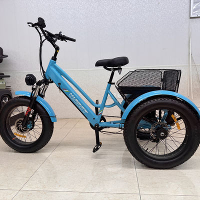 satın al Çift Motorlu Hafif Elektrikli Trike Mavi Sert Adam 48V 12AH Çift Akü online manufacture