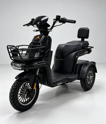 Buy Family Pick-up Electric Tricycle with 30-40KM Driving Range, 500W Dual Motor, and 300-10 Tubeless Tire online manufacture