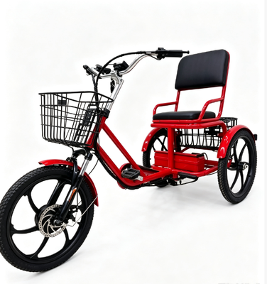 ซื้อ รถสามล้อไฟฟ้าสำหรับครอบครัว พร้อมยางนอกสีดำขนาด 20*2.35 และโครงเหล็กคาร์บอนสูง ทนทานต่อการสึกหรอสำหรับการเดินทางซื้อของประจำวัน* การผลิตออนไลน์