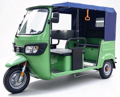 buy 7-Seater Double Row Electric Tuk Tuk with 150km Driving Range and 580kg Max Load Capacity online manufacture